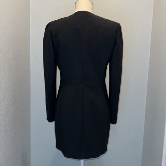 Zara Basic Collection Woman’s Puff Sleeve Zip Up Blazer/Jacket - Size L Black - Picture 7 of 11